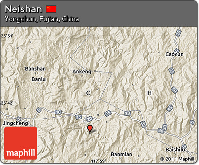 Shaded Relief Map of Neishan