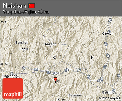 Shaded Relief Map of Neishan