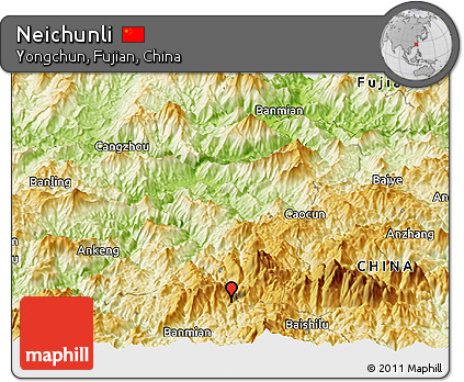Physical Panoramic Map of Neichunli