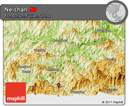Physical Panoramic Map of Neishan