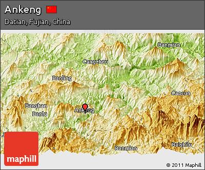 Physical Panoramic Map of Ankeng