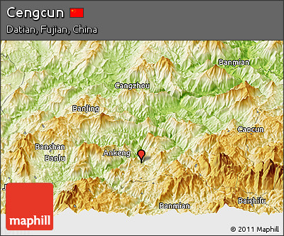 Physical Panoramic Map of Cengcun
