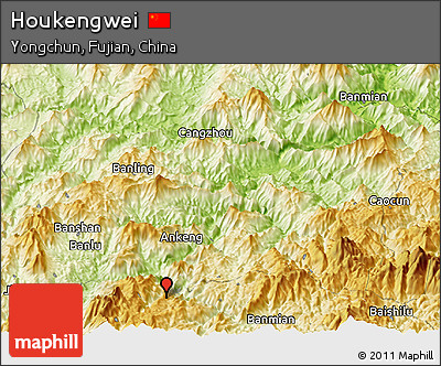 Physical Panoramic Map of Houkengwei