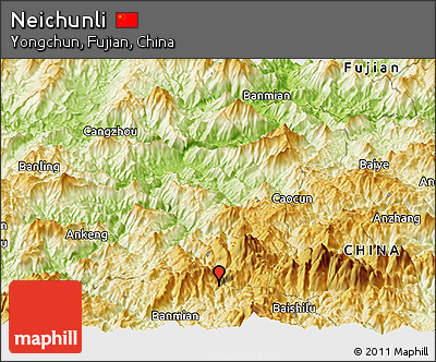 Physical Panoramic Map of Neichunli