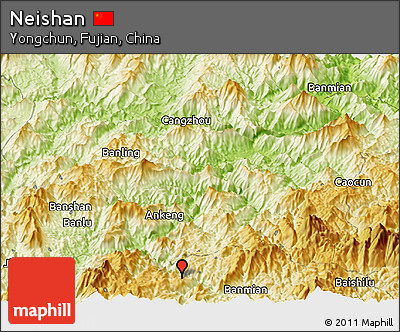 Physical Panoramic Map of Neishan