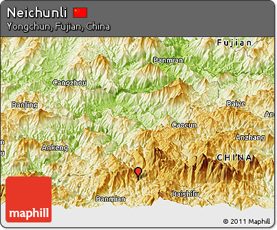Physical Panoramic Map of Neichunli