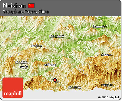 Physical Panoramic Map of Neishan