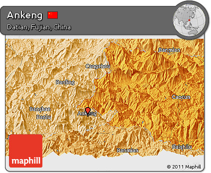 Political Panoramic Map of Ankeng