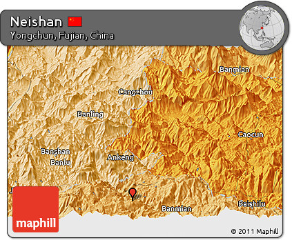 Political Panoramic Map of Neishan