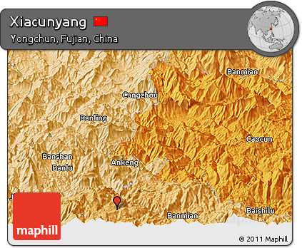 Political Panoramic Map of Xiacunyang
