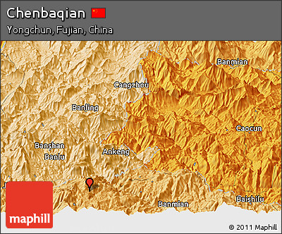 Political Panoramic Map of Chenbaqian