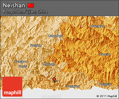 Political Panoramic Map of Neishan