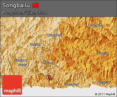 Political Panoramic Map of Songbailu
