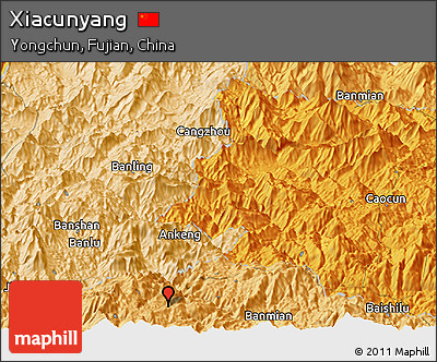 Political Panoramic Map of Xiacunyang
