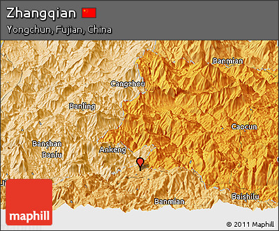 Political Panoramic Map of Zhangqian