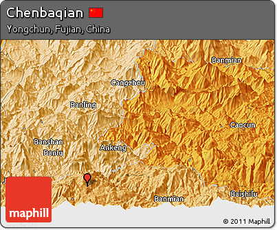 Political Panoramic Map of Chenbaqian
