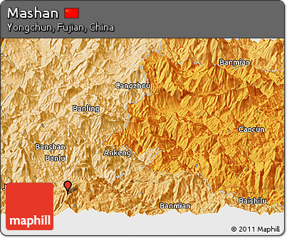 Political Panoramic Map of Mashan
