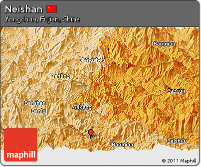 Political Panoramic Map of Neishan