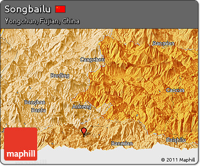 Political Panoramic Map of Songbailu
