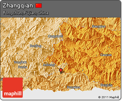 Political Panoramic Map of Zhangqian