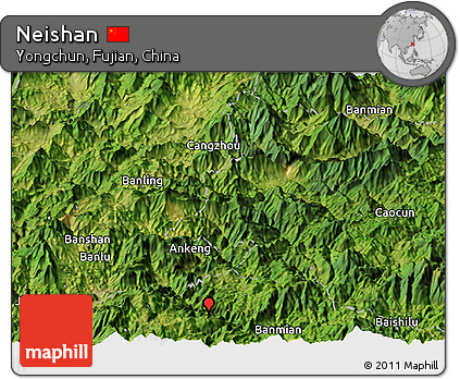 Satellite Panoramic Map of Neishan