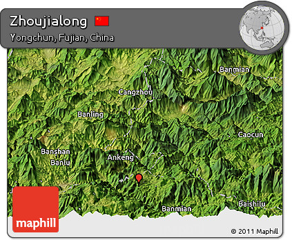 Satellite Panoramic Map of Zhoujialong