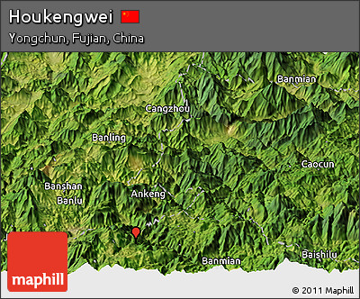 Satellite Panoramic Map of Houkengwei