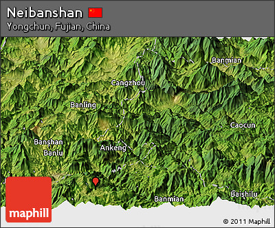 Satellite Panoramic Map of Neibanshan