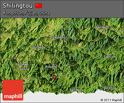 Satellite Panoramic Map of Shilingtou