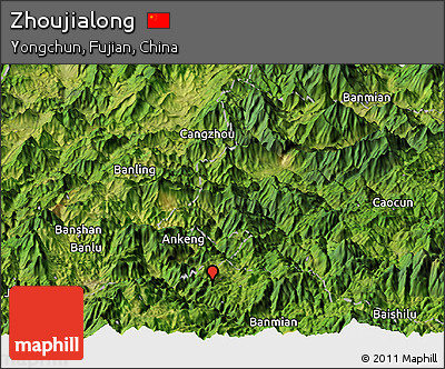 Satellite Panoramic Map of Zhoujialong