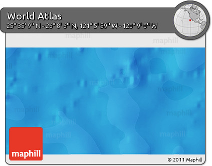 Political 3D Map of the Area around 25° 51' 37" N, 120° 37' 30" W