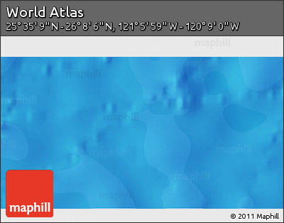 Political 3D Map of the Area around 25° 51' 37" N, 120° 37' 30" W