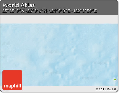 Physical 3D Map of the Area around 25° 51' 37" N, 121° 37' 30" E