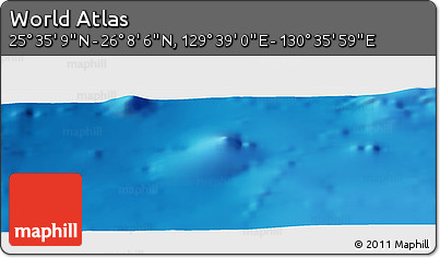 Physical Panoramic Map of the Area around 25° 51' 37" N, 130° 7' 30" E