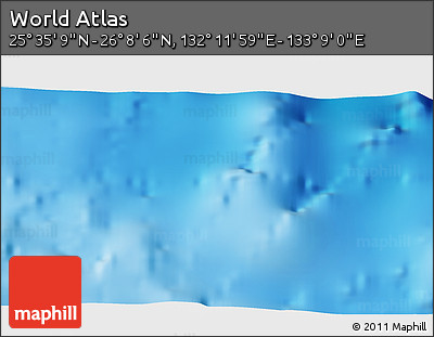 Physical 3D Map of the Area around 25° 51' 37" N, 132° 40' 30" E