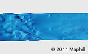 Shaded Relief Panoramic Map of the area around 25° 51' 37" N, 138° 37' 30" E