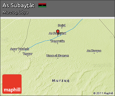 Physical 3D Map of As Subayţāt