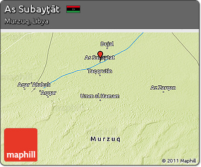 Physical 3D Map of As Subayţāt