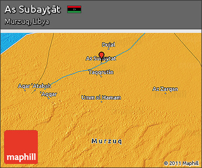 Political 3D Map of As Subayţāt
