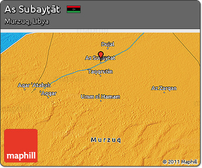 Political 3D Map of As Subayţāt