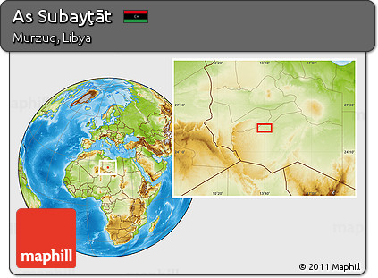 Physical Location Map of As Subayţāt