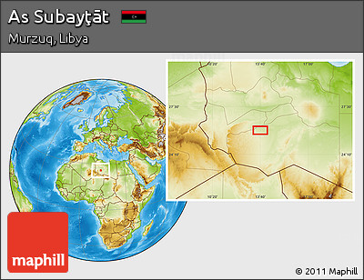 Physical Location Map of As Subayţāt