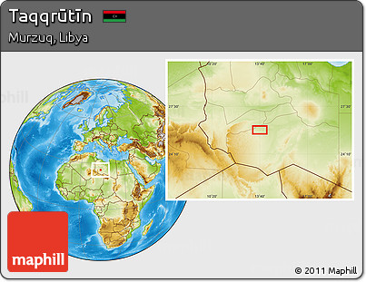 Physical Location Map of Taqqrūtīn