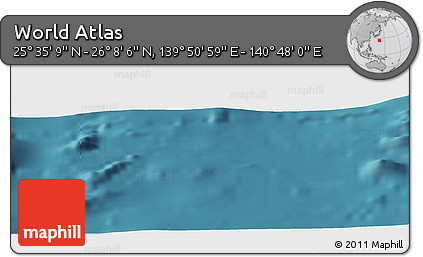 Satellite Panoramic Map of the Area around 25° 51' 37" N, 140° 19' 29" E