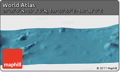 Satellite Panoramic Map of the Area around 25° 51' 37" N, 140° 19' 29" E
