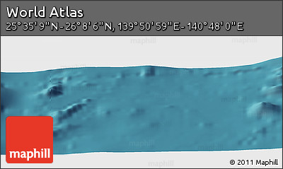 Satellite Panoramic Map of the Area around 25° 51' 37" N, 140° 19' 29" E