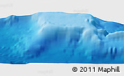 Shaded Relief Panoramic Map of the area around 25° 51' 37" N, 145° 25' 30" E