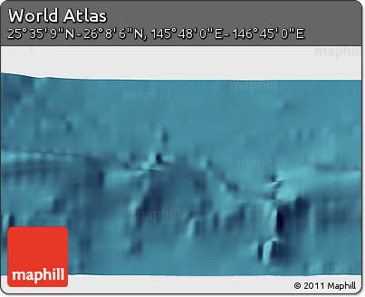 Satellite 3D Map of the Area around 25° 51' 37" N, 146° 16' 30" E