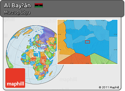 Political Location Map of Al Bayḑān