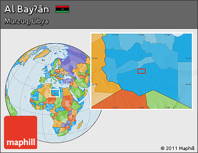 Political Location Map of Al Bayḑān